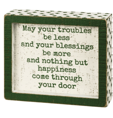 Primitives By Kathy May Your Blessings Be More Box Sign