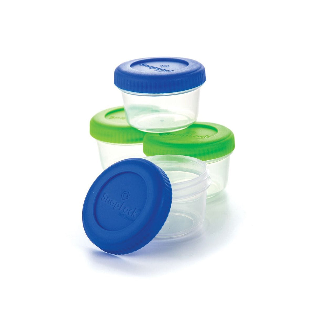 SnapLock by Progressive Split Container - Gray, Easy-To-Open, Leak-Proof  Silicone Seal, Snap-Off Lid, Stackable, BPA FREE