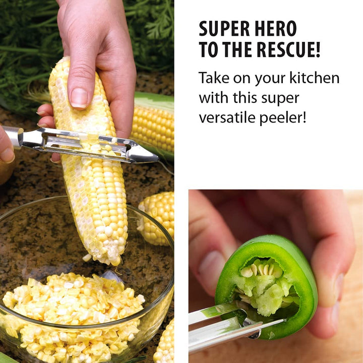 Rada Rada Deluxe Fruit / Vegetable Peeler - Silver or Black
