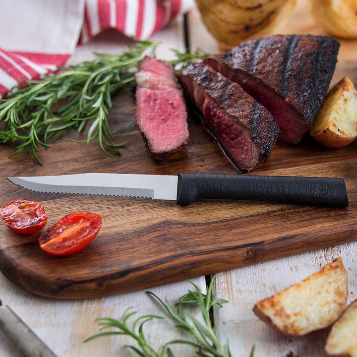 Rada Rada Cutlery 4 Piece Steak Knife Set - Silver or Black