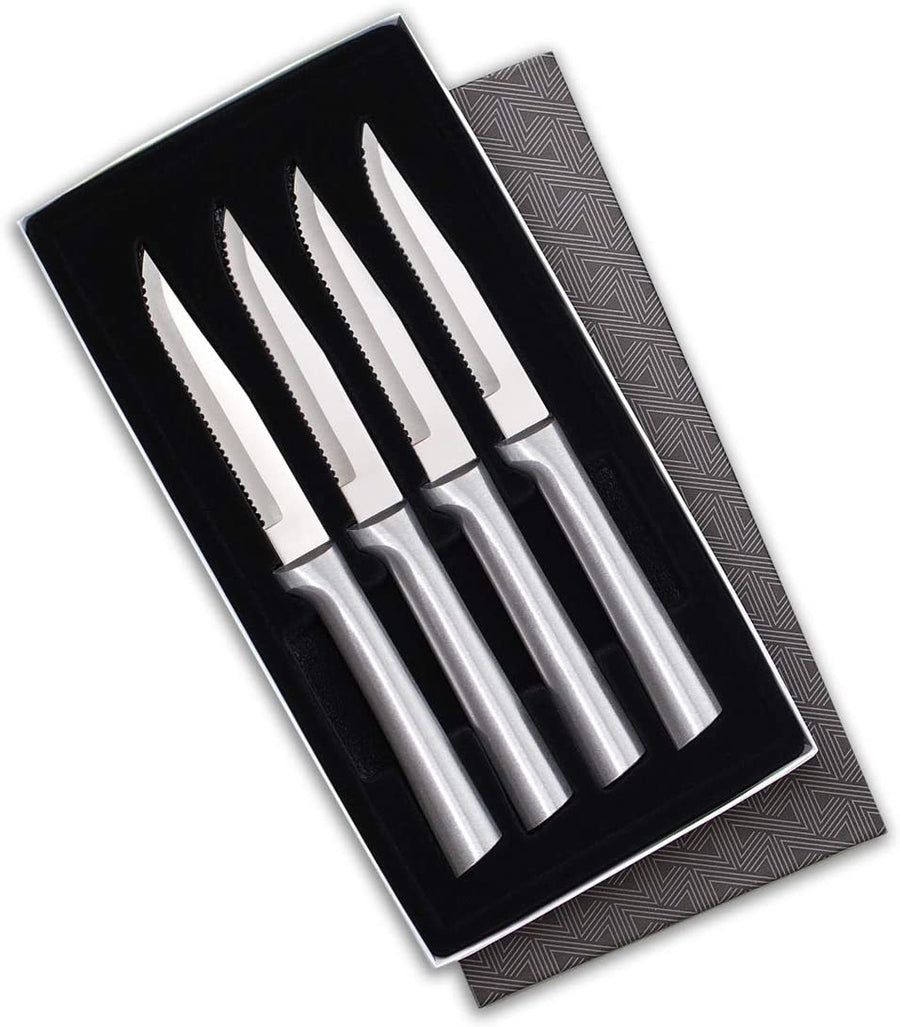 Rada Rada Cutlery 4 Piece Steak Knife Set - Silver or Black 4 Piece Steak Knife Set - Silver