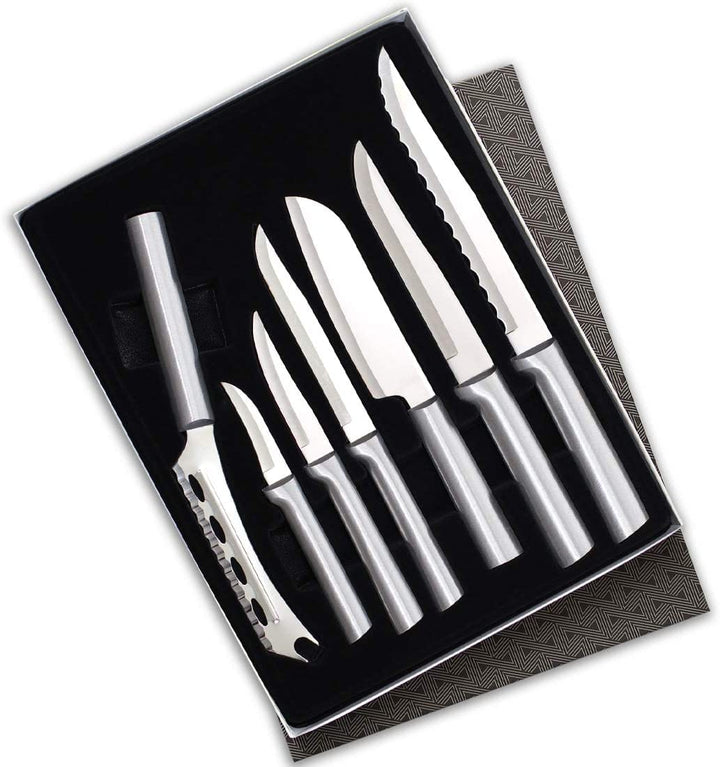 Rada Rada Cutlery 7 Piece Knife Set - Silver or Black 7 Piece Gift Set - Silver Handles