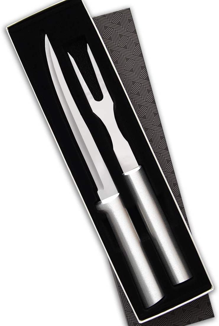 Rada Rada Cutlery Carving Knife Set – Stainless Steel 2-Piece Rada Carving Set - Silver Handles