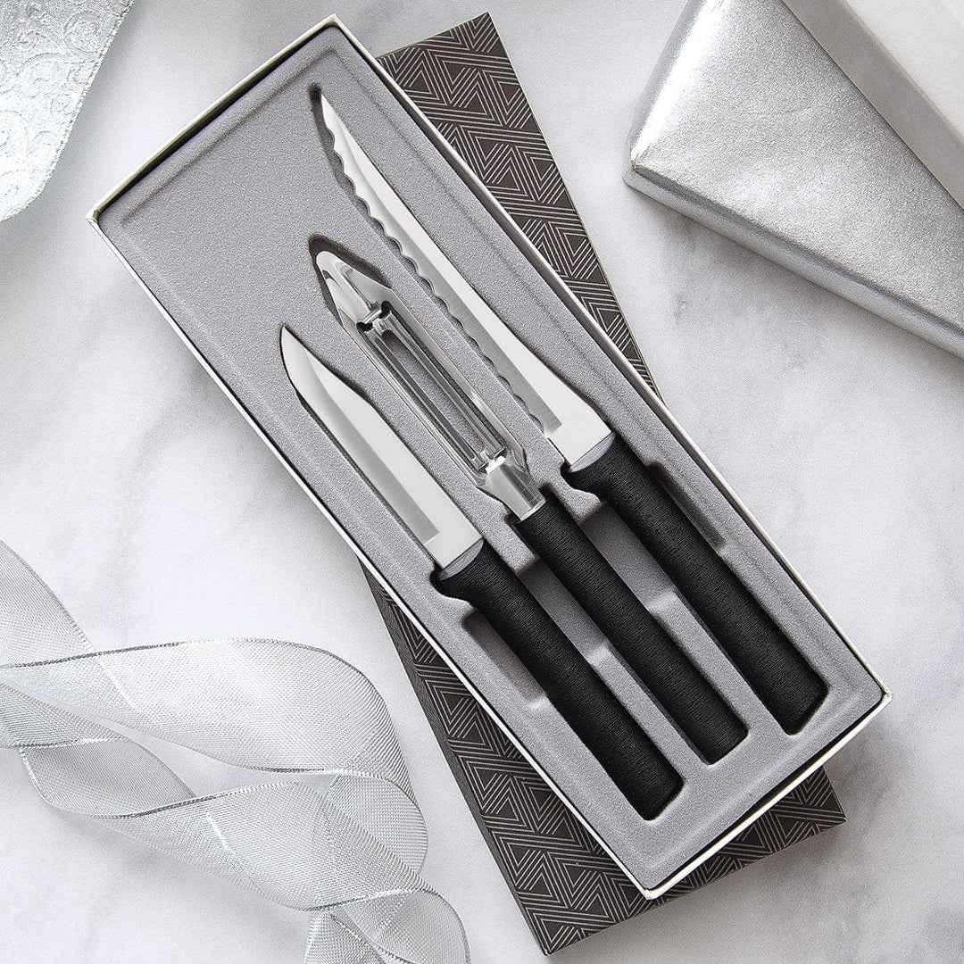 Rada Rada Cutlery Peel, Pare, & Slice Knife Set- Silver or Black