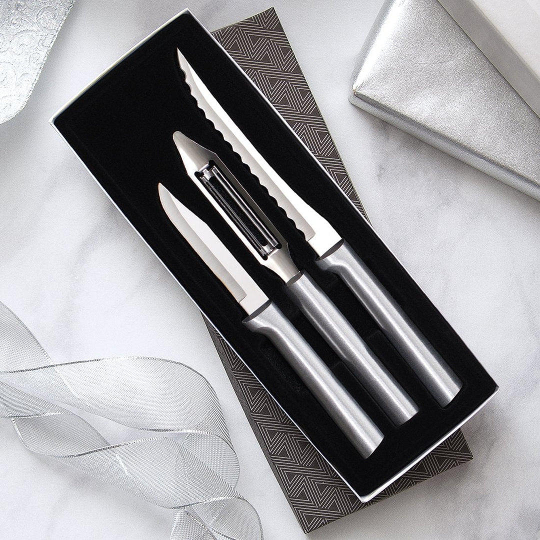 Rada Cutlery Peel, Pare, & Slice Knife Set- Silver or Black – Kooi