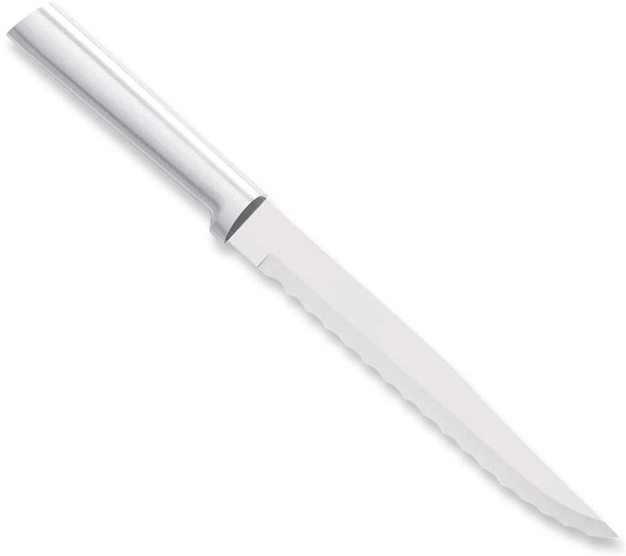 Rada Rada Cutlery Serrated Slicing Knife - Silver or Black Serrated Slicer - Silver
