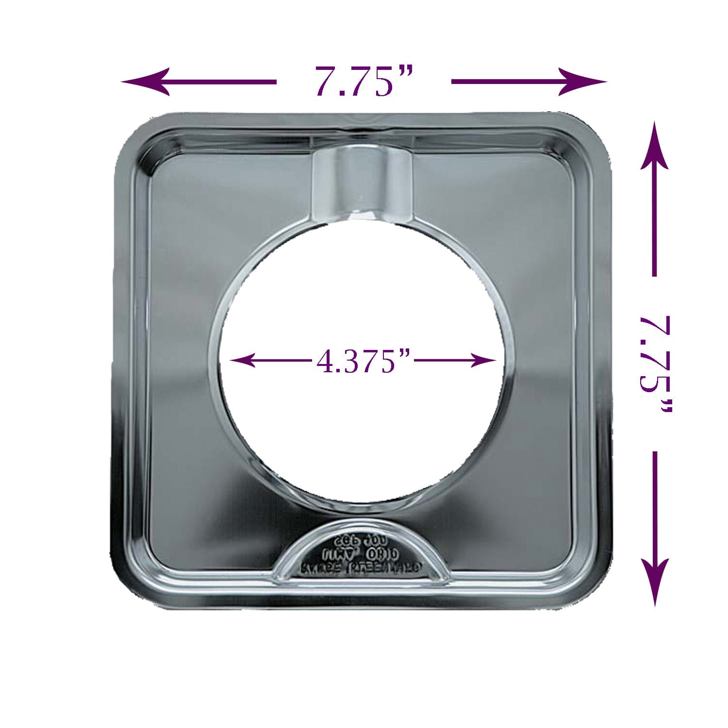 Chrome Square Drip Pan - Style I by Range Kleen - SGP-400