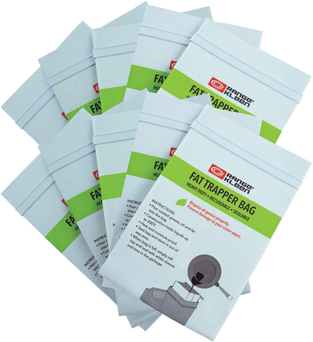 Range Kleen Fat Trapper Container or Refill Bags Refill Bags 10Pk