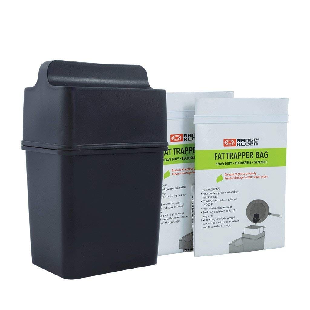 Range Kleen Fat Trapper Grease Disposal System - Storage Container PLUS 12 Disposable Storage Bags
