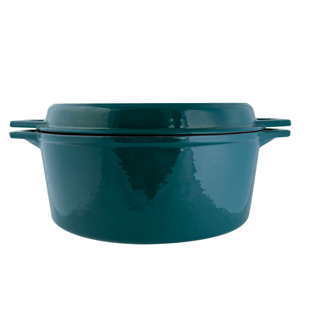 Range Kleen Taste of Home 7-Quart Enameled Cast Iron Dutch Oven with Grill Lid