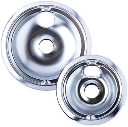 Range Kleen Range Kleen 11920-4X GE Drip Pans, Style B, 3 Small and 1 Large Drip Bowl