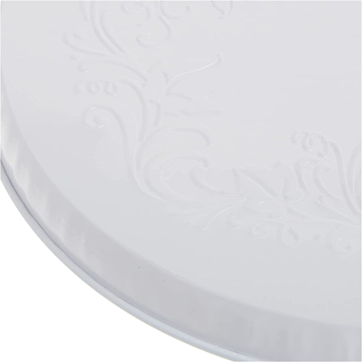 Range Kleen Range Kleen Embossed Ivy Round Burner Covers - Set of 4, Silver, Black or White