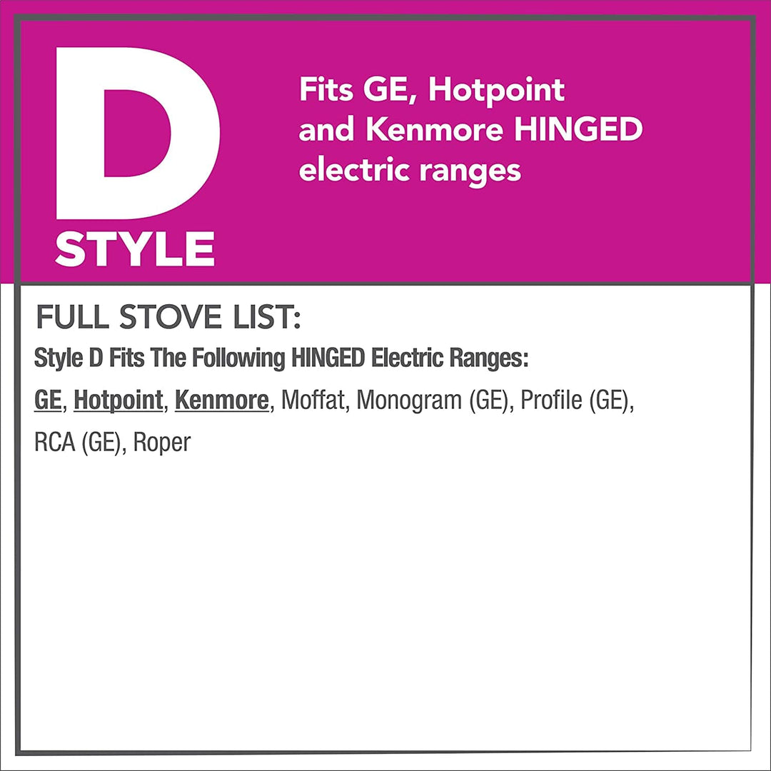 Range Kleen Range Kleen Style D Heavy Duty Drip Pans and Trim Rings (Includes 2 Small and 2 Large) for GE Hotpoint