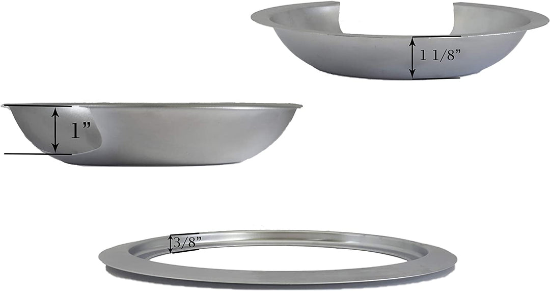 Range Kleen Range Kleen Style D Heavy Duty Drip Pans and Trim Rings (Includes 2 Small and 2 Large) for GE Hotpoint