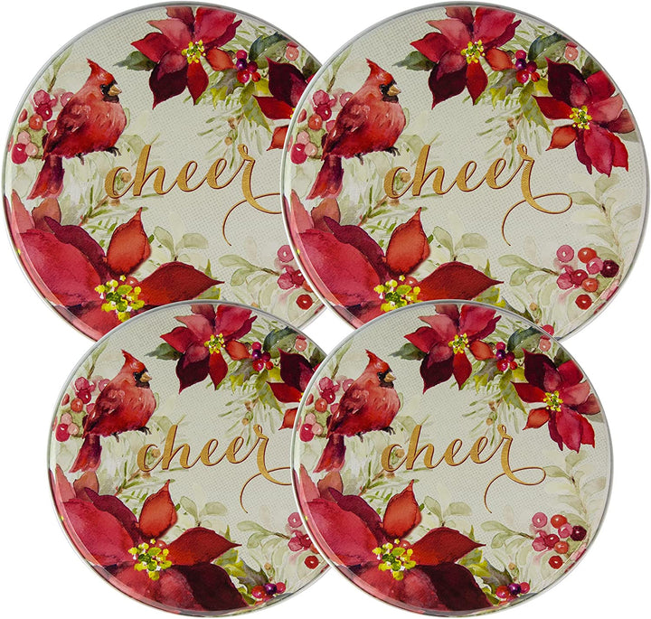 Range Kleen Range Kleen Winter Rose (Poinsettia) Burner Covers - Set of 4