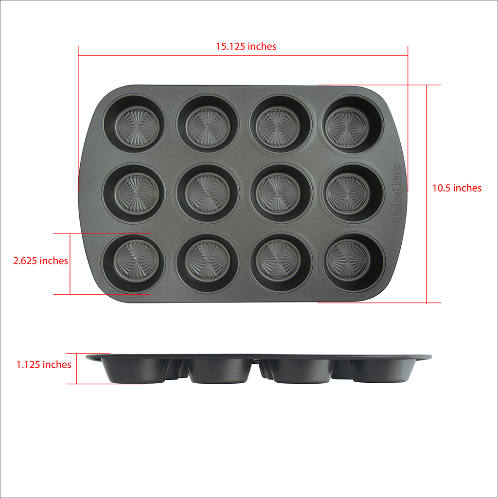 Silicone Jumbo Muffin Pan 12 Cups,Large size, Non-Stick Muffin Molds for Baking,Muffin Tray, Food-grade Muffin Tins, BPA Free, Pink