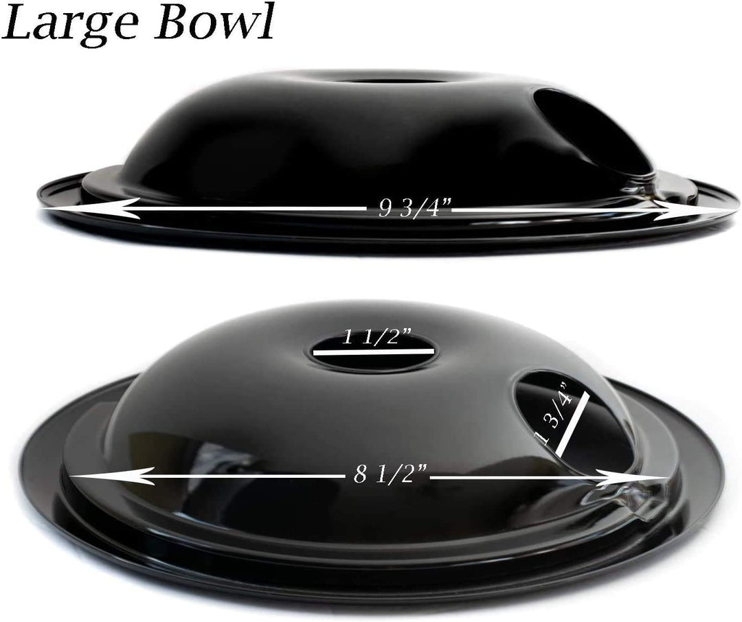 Range Kleen Range Kleen Drip Bowls, Style B, 2 small, 2 large black