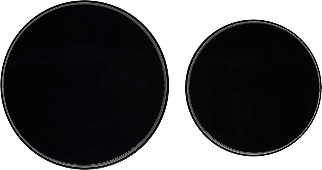 Range Kleen Round Burner Cover - Black - Set of 4