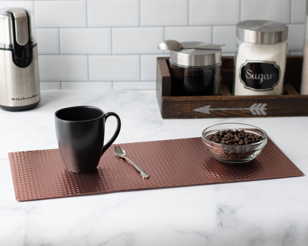 Buy Self-Draining Mat Or Trivet For Kitchen Counter in Black