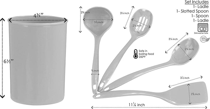 Reston Lloyd Utensil Canister with Melamine Utensils Set