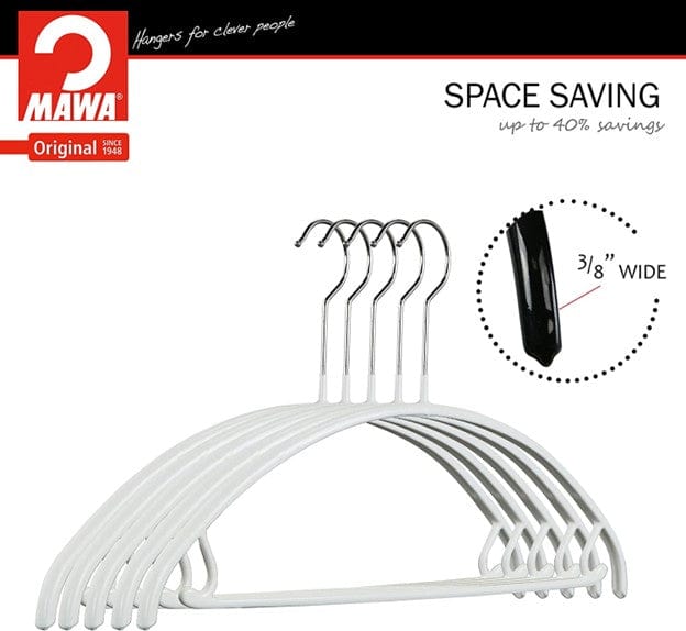Reston Lloyd MAWA Non-Slip Space-Saving Clothes Hanger with Bar and Hooks for Pants and Skirts, Set of 5