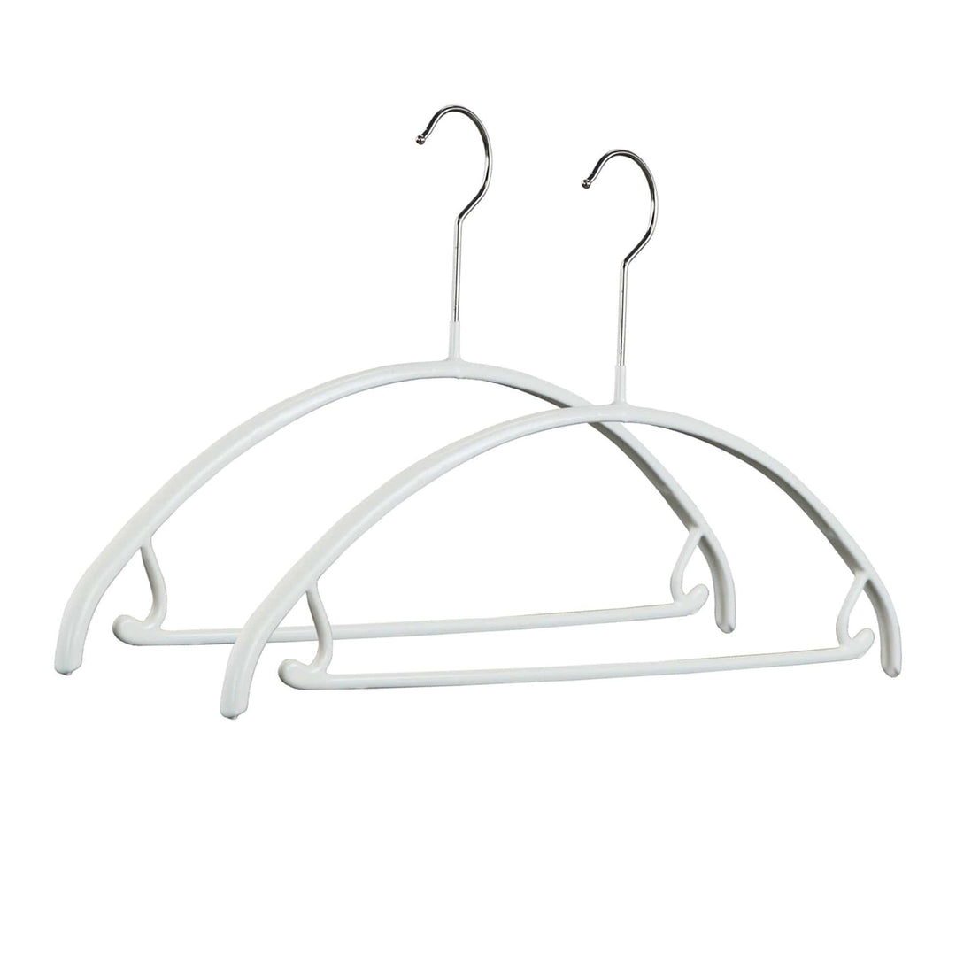 Reston Lloyd MAWA Non-Slip Space-Saving Clothes Hanger with Bar and Hooks for Pants and Skirts, Set of 5 White