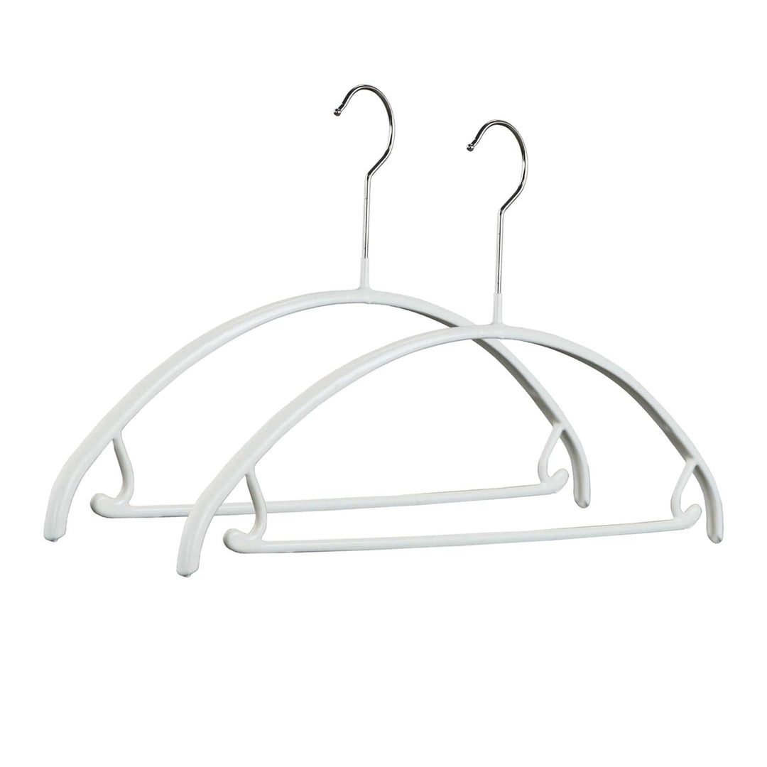 Reston Lloyd MAWA Non-Slip Space-Saving Clothes Hanger with Bar and Hooks for Pants and Skirts, Set of 5 White