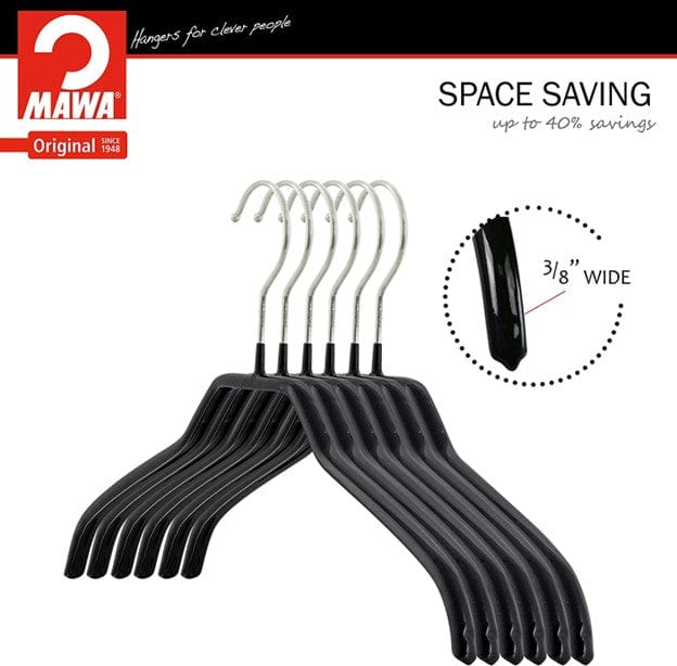 Reston Lloyd MAWA Silhouette Series, Non-Slip Space Saving Clothes Hanger for Shirts and Dresses, Set of 10