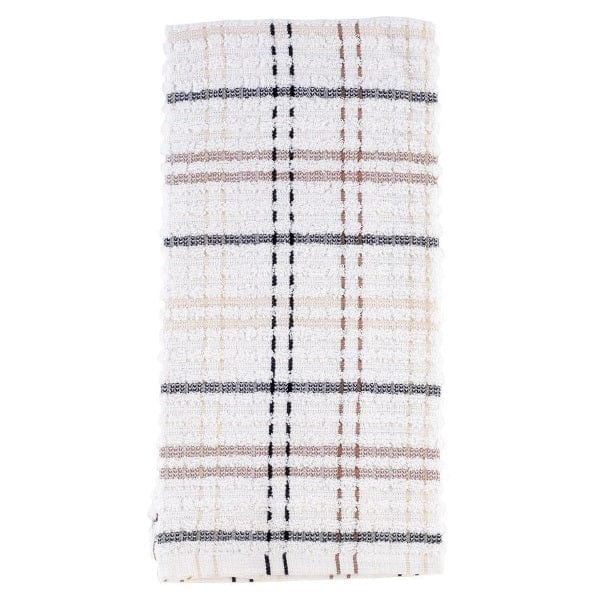 Ritz Ritz Royale -Latte - Kitchen Textile Options Checkered Kitchen Towel
