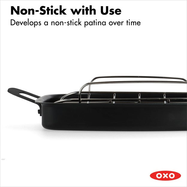 OXO Obsidian Non-Stick Carbon Steel Wok