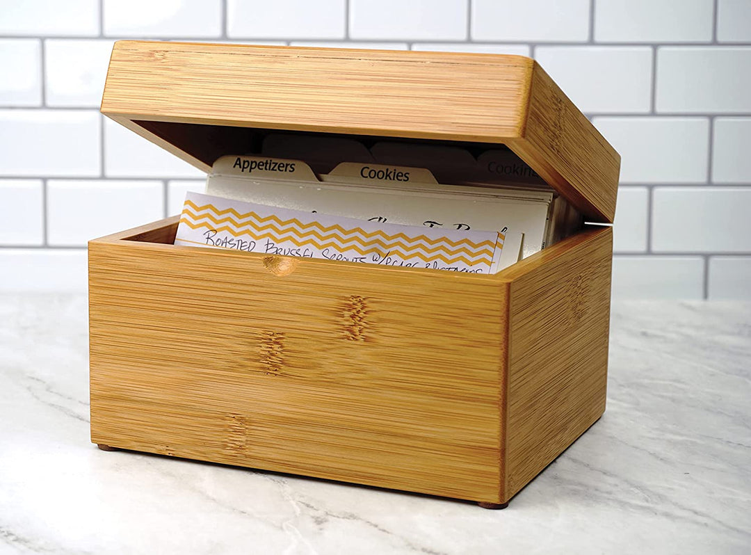 RSVP RSVP Bamboo Recipe Box