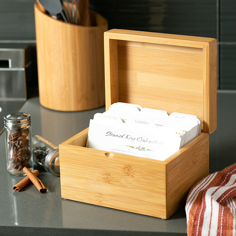 RSVP RSVP Bamboo Recipe Box