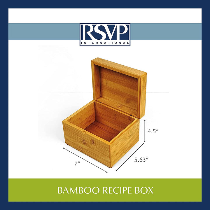 RSVP RSVP Bamboo Recipe Box