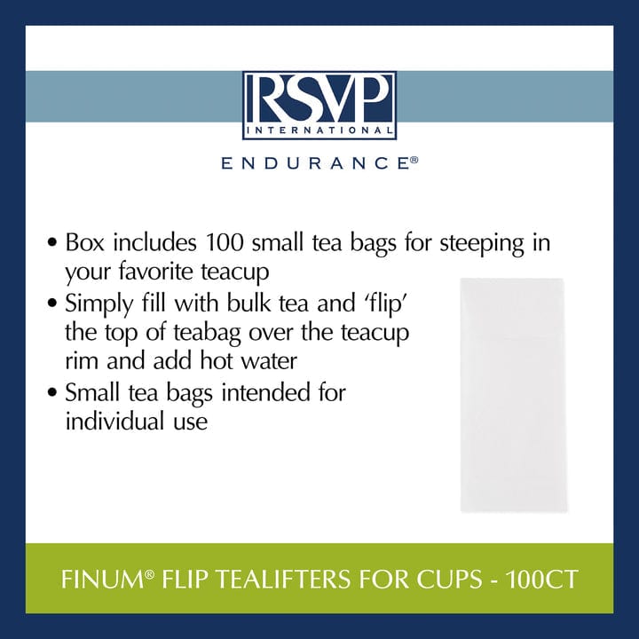 RSVP RSVP Finum Flip Disposable Tea Filters / Empty Teabags (100 Count)