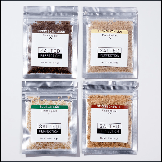 Salted Perfection Salted Perfection Infused Finishing Salts 4 Flavor Salt Flight “Call Me Sassy & Classy”