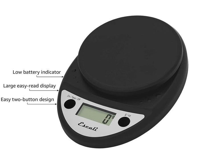 Escali Primo Digital Kitchen Scale for Measuring Food and Ingredients