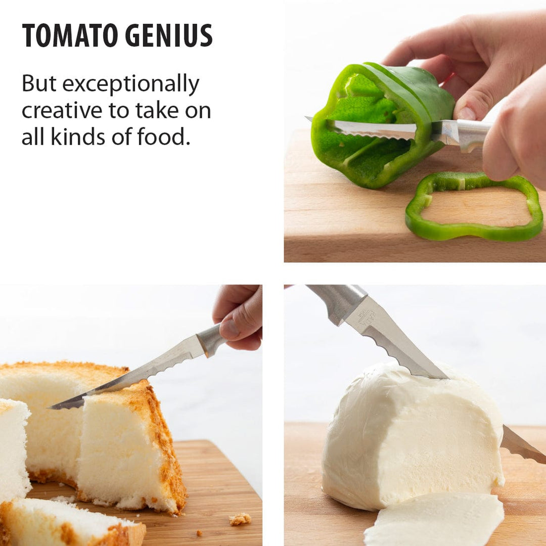Tomato Slicing Knife Tomato Slicer by Rada Cutlery - Silver