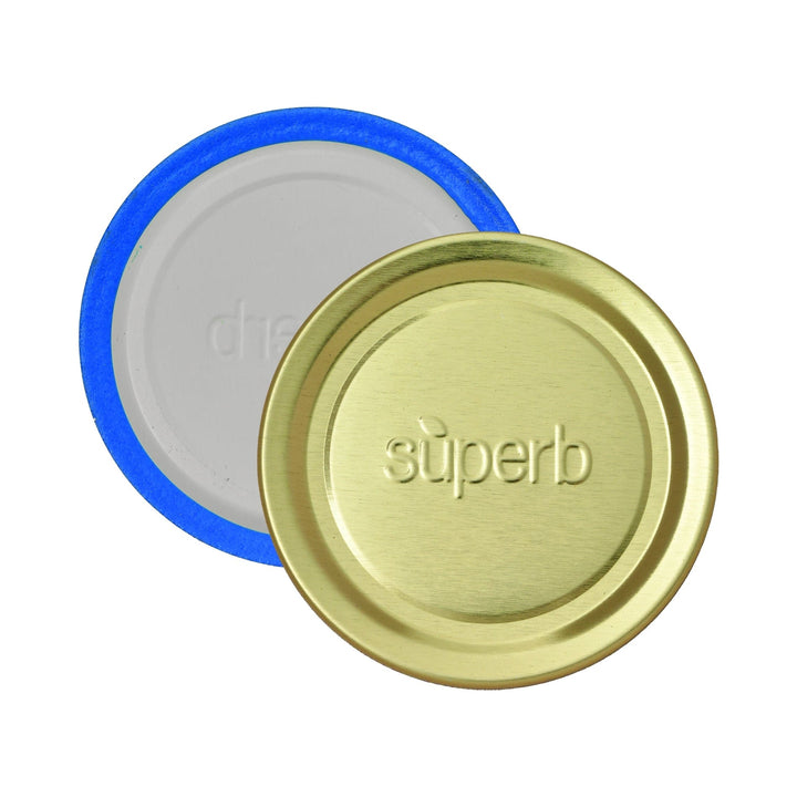 Superb Sealing Solutions Superb - 12 Regular Mason Jar Canning Lids with 12 Canning Bands