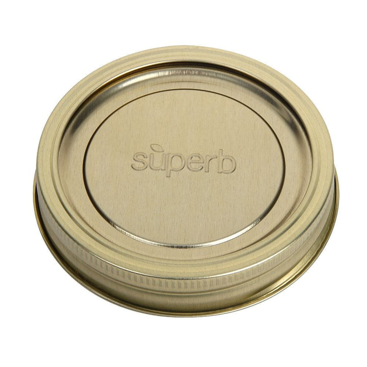 Superb Sealing Solutions Superb - 12 Wide Mouth Mason Jar Canning Lids with 12 Canning Bands