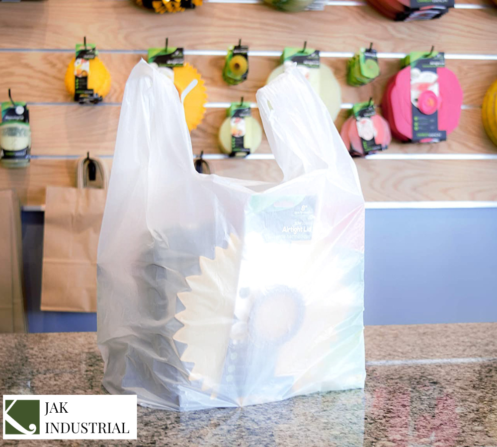 Industrial White T-Shirt Bags by JAK