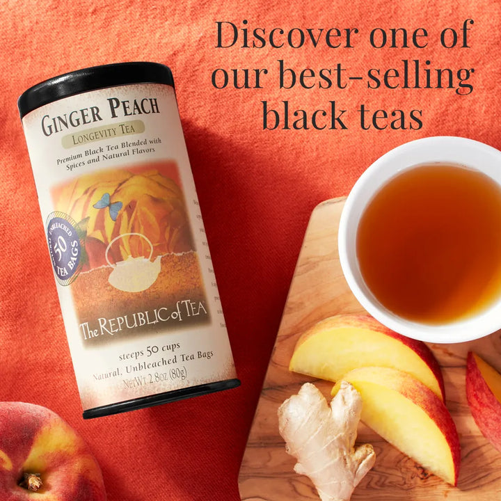 Ginger Peach Black Tea Bags by Republic of Tea