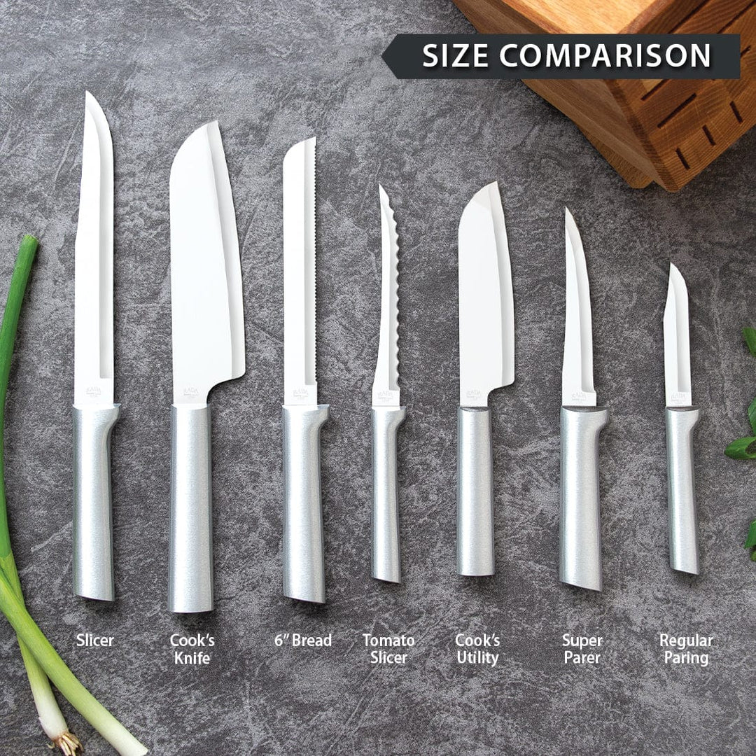 Tomato Slicing Knife Tomato Slicer by Rada Cutlery - Silver