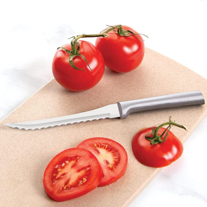 Tomato Slicing Knife Tomato Slicer by Rada Cutlery - Silver