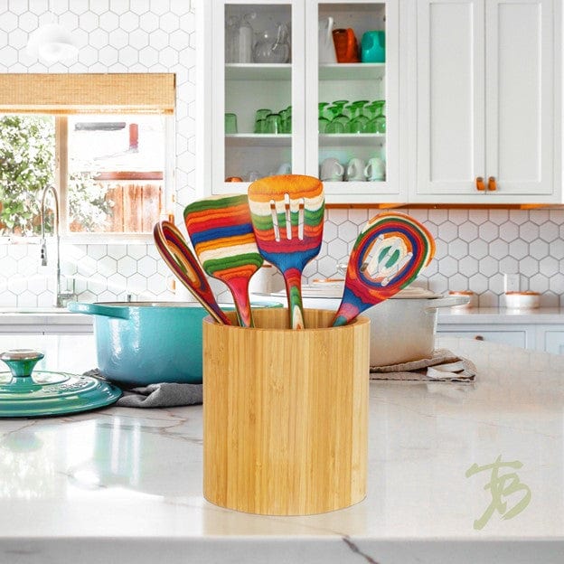 Totally Bamboo Dish Rack Utensil Holder