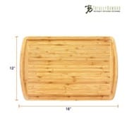 Totally Bamboo Totally Bamboo Malibu Groove Cutting and Serving Board 18'' x 12''