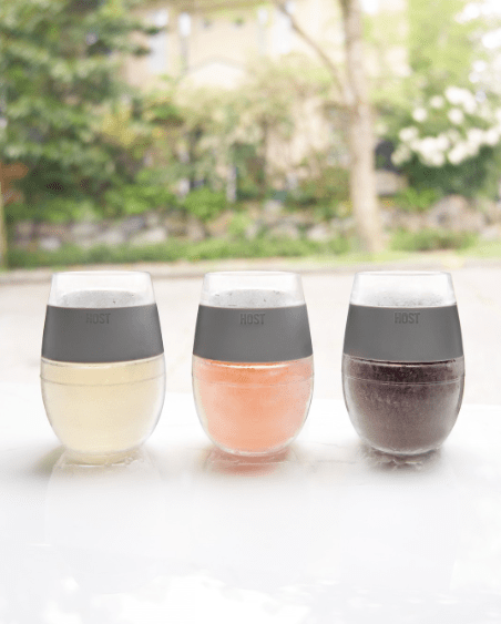 Freezable wine glasses by Host