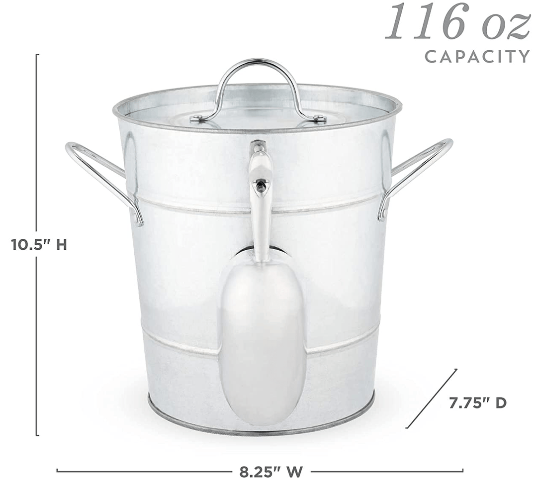 True Brands True Brands Galvanized Metal Ice Bucket