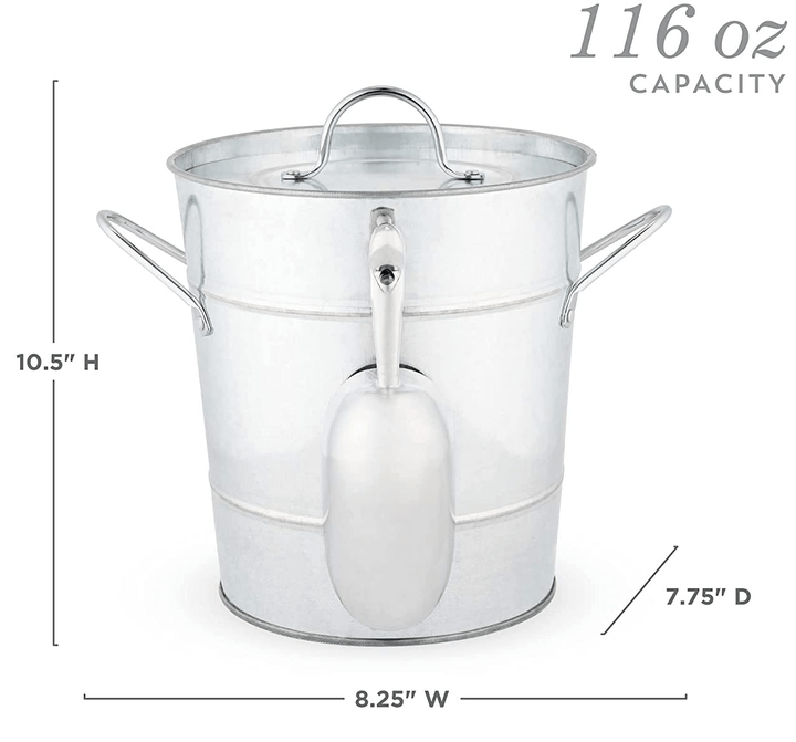 True Brands True Brands Galvanized Metal Ice Bucket