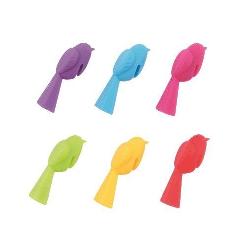 True Brands True Brands Chickadee Silicone Wine Charms - Glass Markers