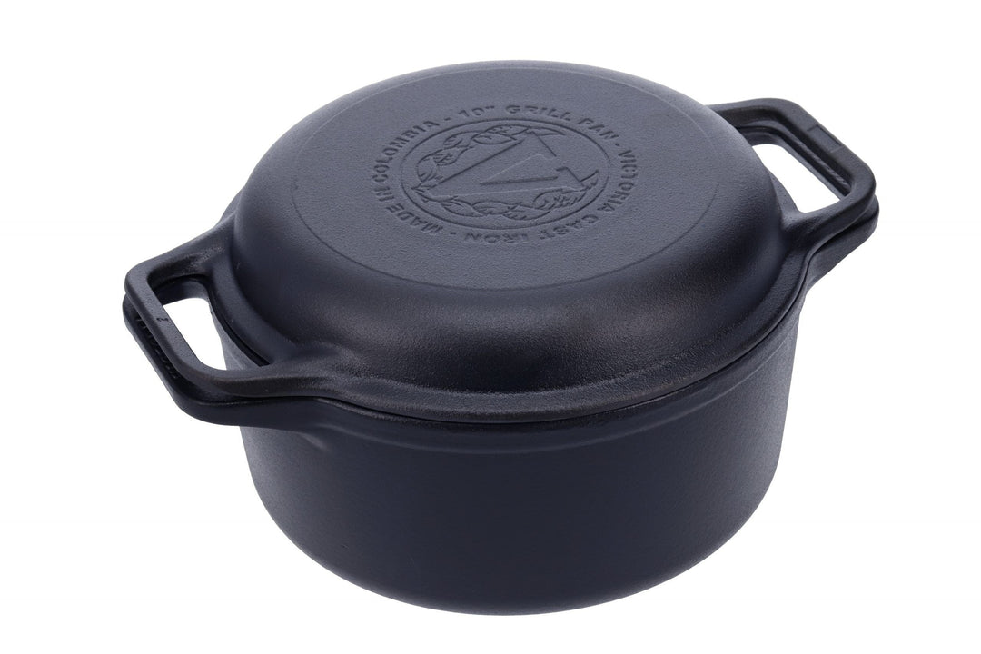 Victoria Cast Iron Victoria Cast Iron Dutch Oven - 6 Quart Combo Cooker